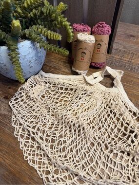 Eco Friendly cotton mesh re-usable tote